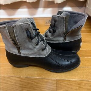 Sperry Gray and Black Women's Boots